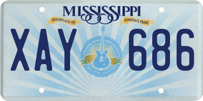 MS license plate XAY686