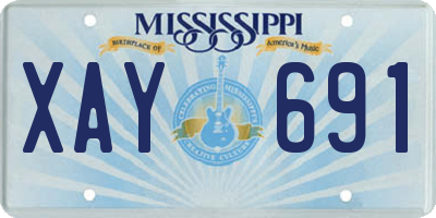 MS license plate XAY691