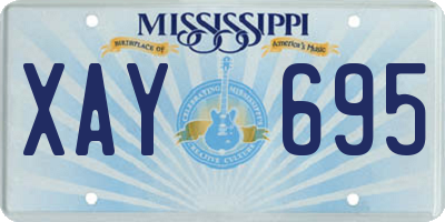MS license plate XAY695