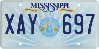 MS license plate XAY697
