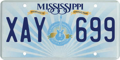MS license plate XAY699