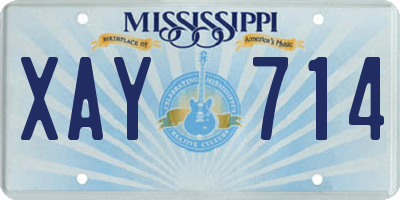 MS license plate XAY714