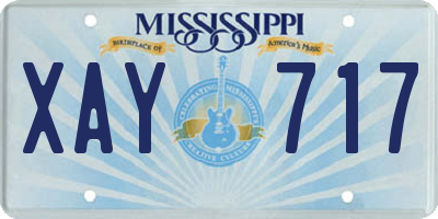 MS license plate XAY717
