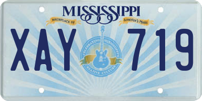 MS license plate XAY719