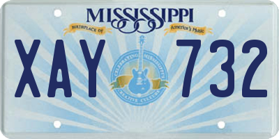 MS license plate XAY732