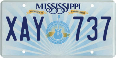 MS license plate XAY737