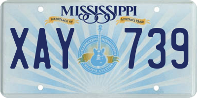 MS license plate XAY739