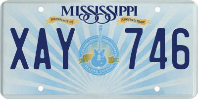 MS license plate XAY746