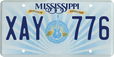 MS license plate XAY776
