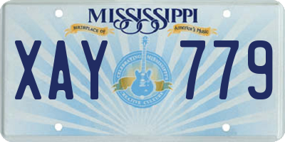 MS license plate XAY779