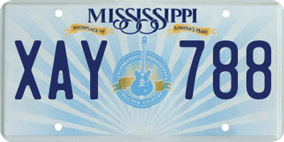 MS license plate XAY788