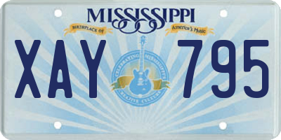 MS license plate XAY795