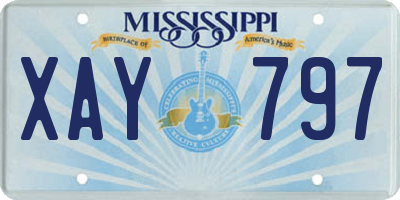 MS license plate XAY797
