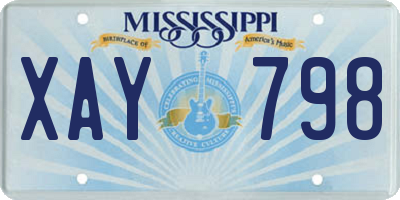 MS license plate XAY798