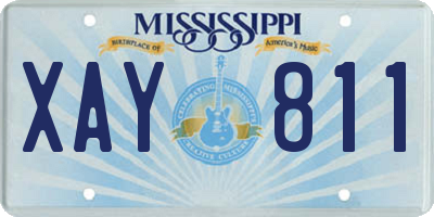 MS license plate XAY811
