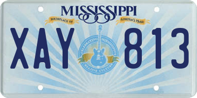 MS license plate XAY813