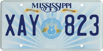 MS license plate XAY823