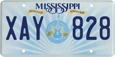 MS license plate XAY828