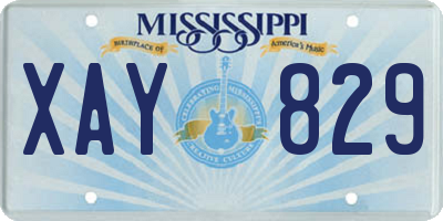 MS license plate XAY829