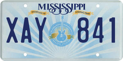 MS license plate XAY841