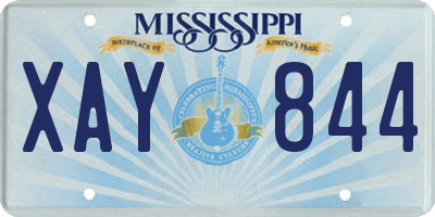 MS license plate XAY844