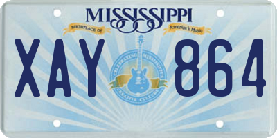 MS license plate XAY864
