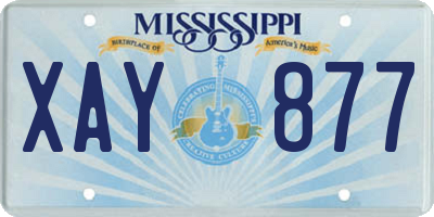 MS license plate XAY877