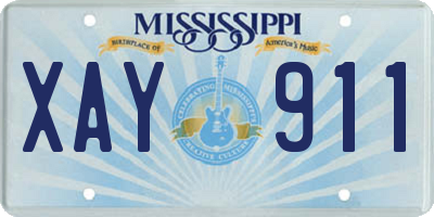 MS license plate XAY911