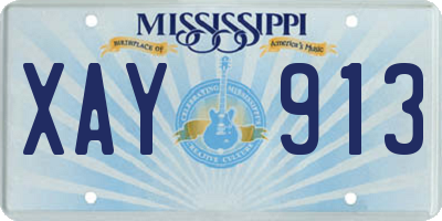 MS license plate XAY913
