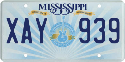 MS license plate XAY939