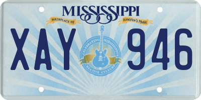 MS license plate XAY946