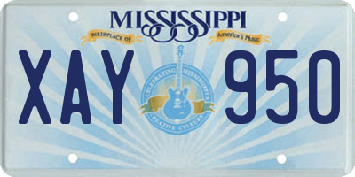 MS license plate XAY950