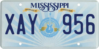 MS license plate XAY956