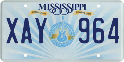 MS license plate XAY964