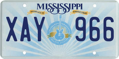 MS license plate XAY966