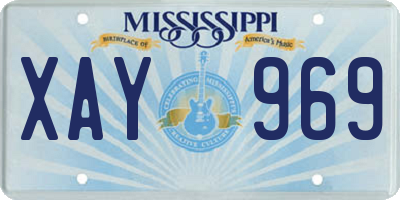 MS license plate XAY969