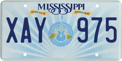 MS license plate XAY975