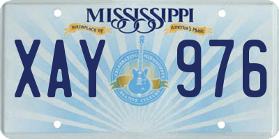 MS license plate XAY976