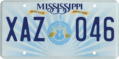 MS license plate XAZ046