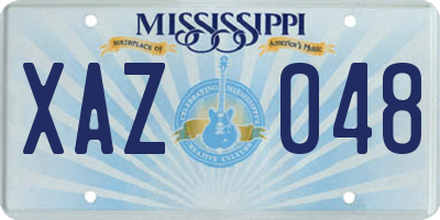 MS license plate XAZ048