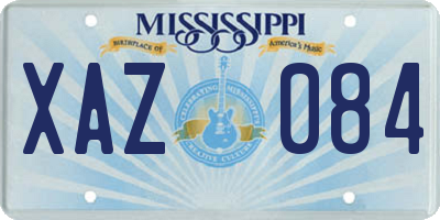 MS license plate XAZ084