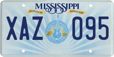 MS license plate XAZ095