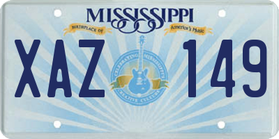 MS license plate XAZ149