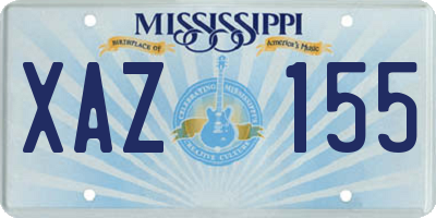 MS license plate XAZ155