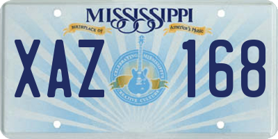 MS license plate XAZ168