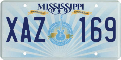 MS license plate XAZ169