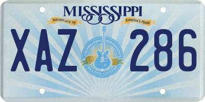 MS license plate XAZ286