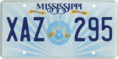MS license plate XAZ295