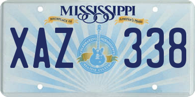 MS license plate XAZ338