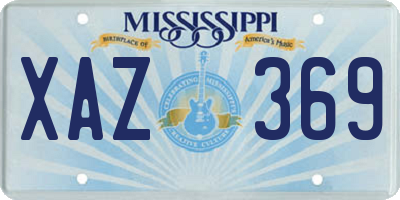 MS license plate XAZ369